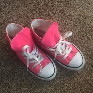 Pink  high top converse